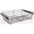 Hardware Resources Dark Bronze Closet Pullout Basket with Slides 16"Dx23"Wx6"H POB1-16236ORB